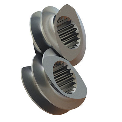 पहनने के लिए प्रतिरोधी एचआरसी 58-62 संपीड़न पेंच तत्वों extruder भागों खाद्य उद्योग के लिए खंडों