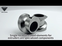 पहनने के प्रतिरोधी एकल उड़ान जुड़वां पेंच एक्सट्रूडर तत्व कॉस्मेटिक्स उत्पादन के लिए आईएसओ 9001