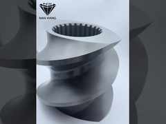 वैक्यूम-कठोर ट्विन स्क्रू एक्सट्रूडर तत्व पहनने के प्रतिरोध एचआरसी 58-62 बायोडिग्रेडेबल सामग्री के लिए